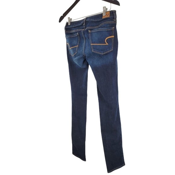 American Eagle 4 Jeans Denim 2014 Vintage Skinny Slim Long Pants AEO Dark Wash - Picture 11 of 16